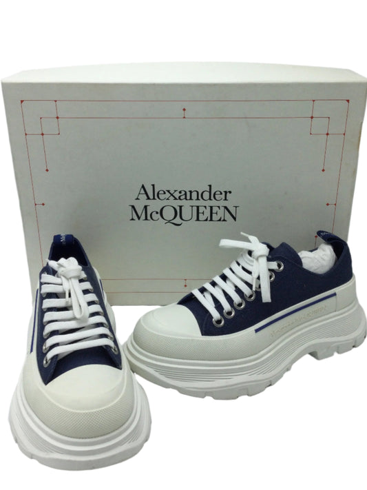 Alexander McQueen Tread Slick Sneakers In Blue, Size: 7