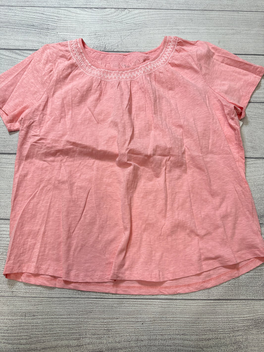 Top Short Sleeve By Talbots In Pink, Size: 2x