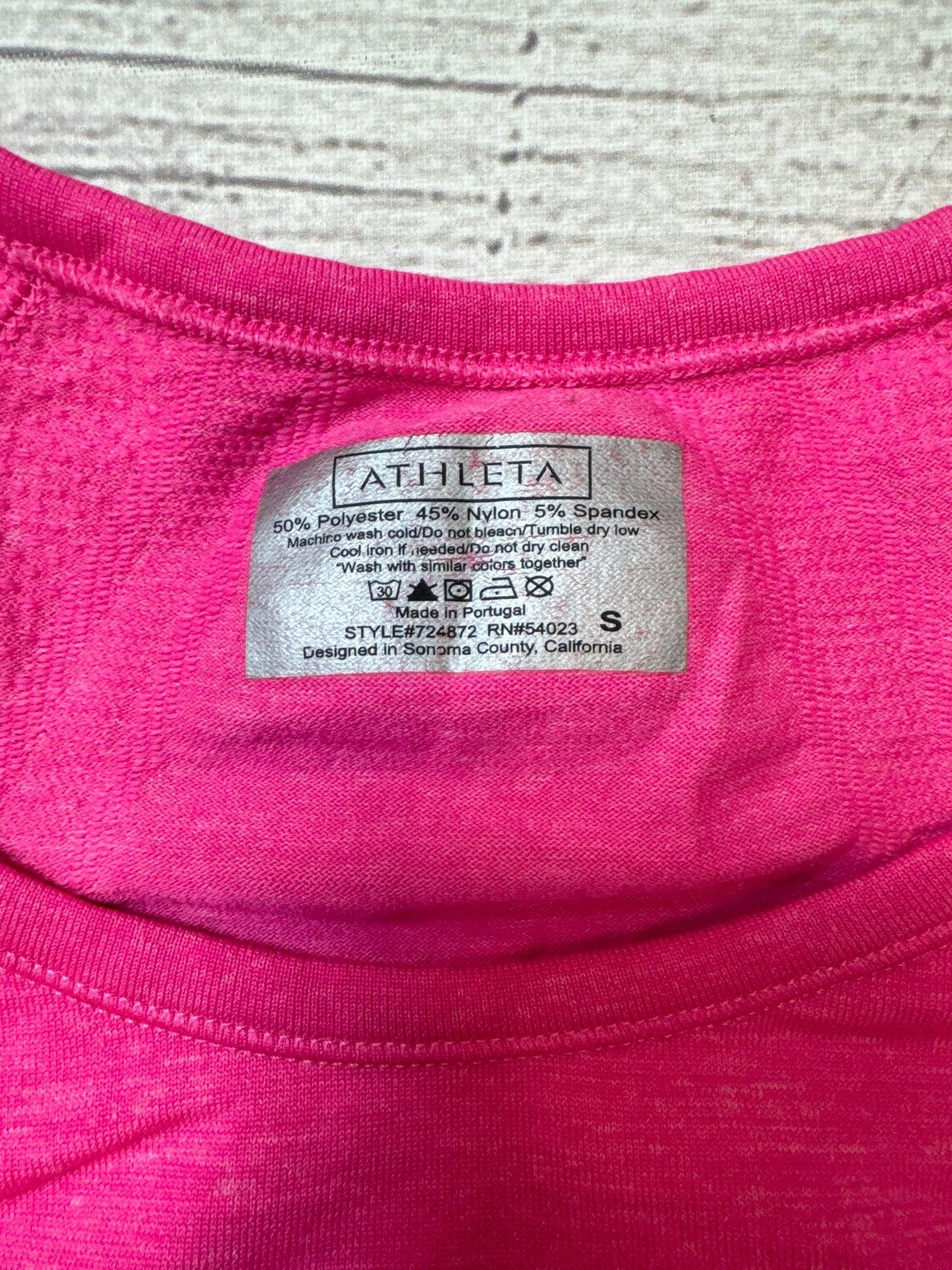 Athletic Top Long Sleeve Crewneck By Athleta In Pink, Size: S