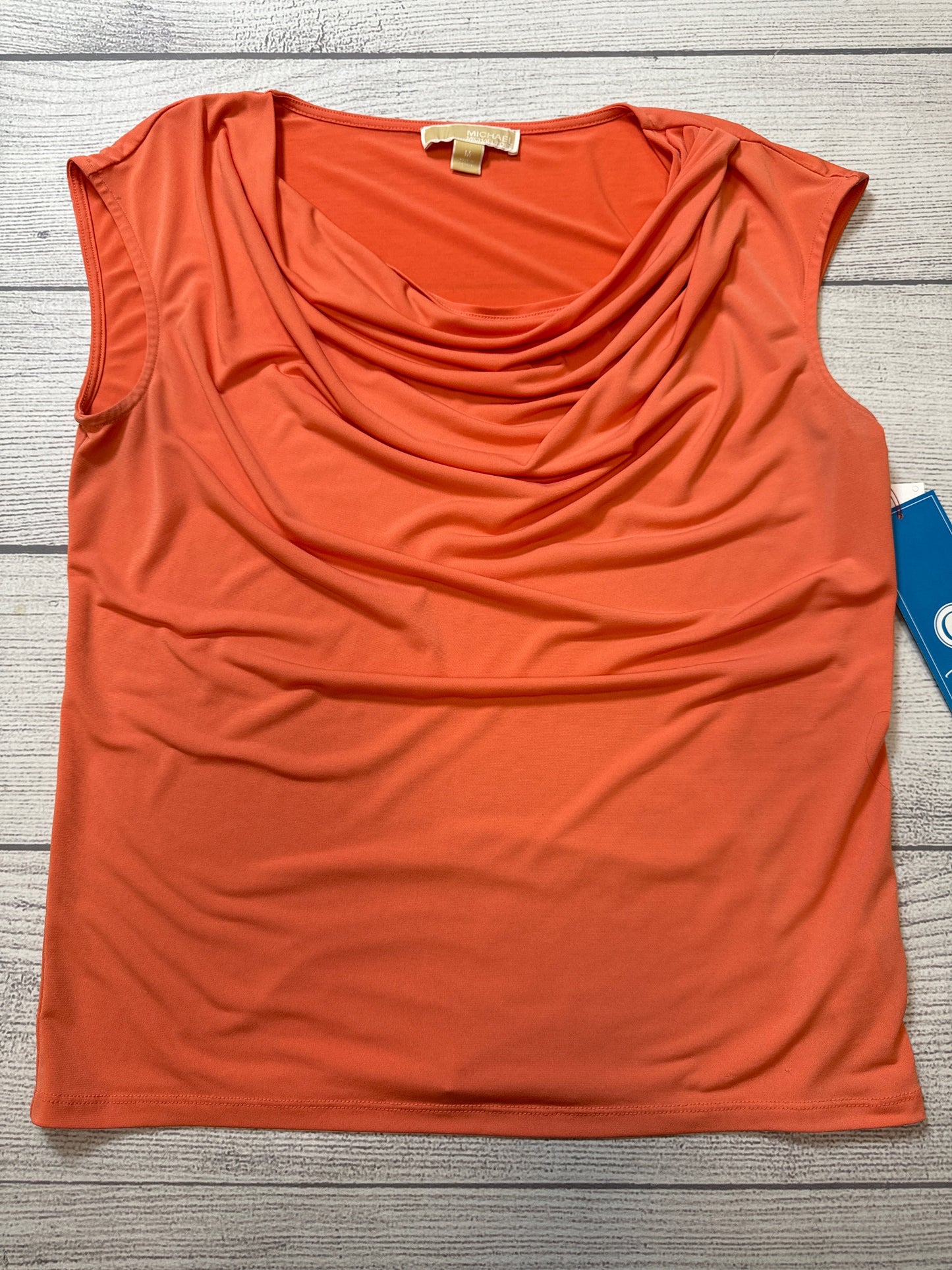 Top Short Sleeve Designer By Michael Kors In Orange, Size: M