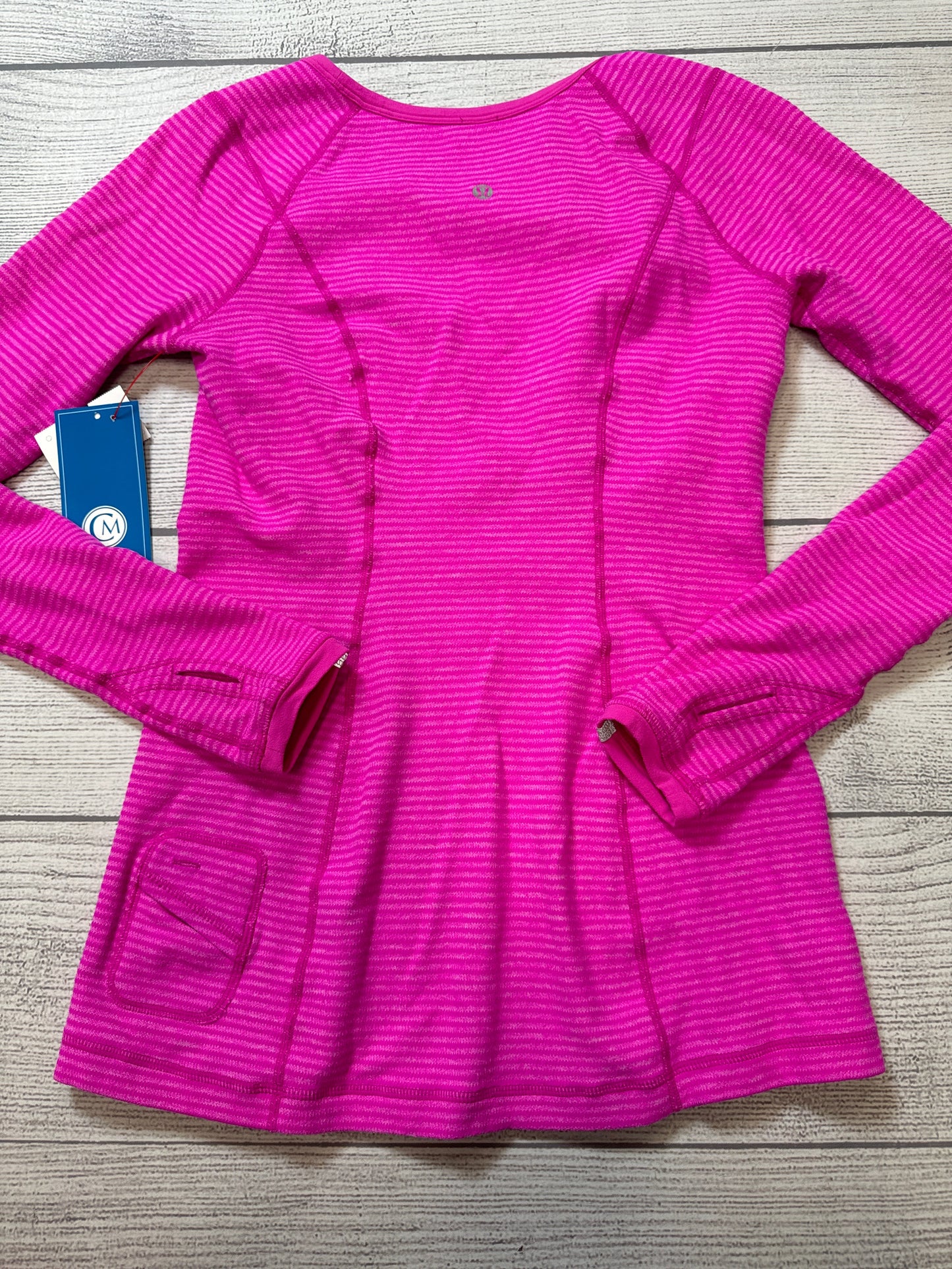 Athletic Top Long Sleeve Crewneck By Lululemon In Pink, Size: 4