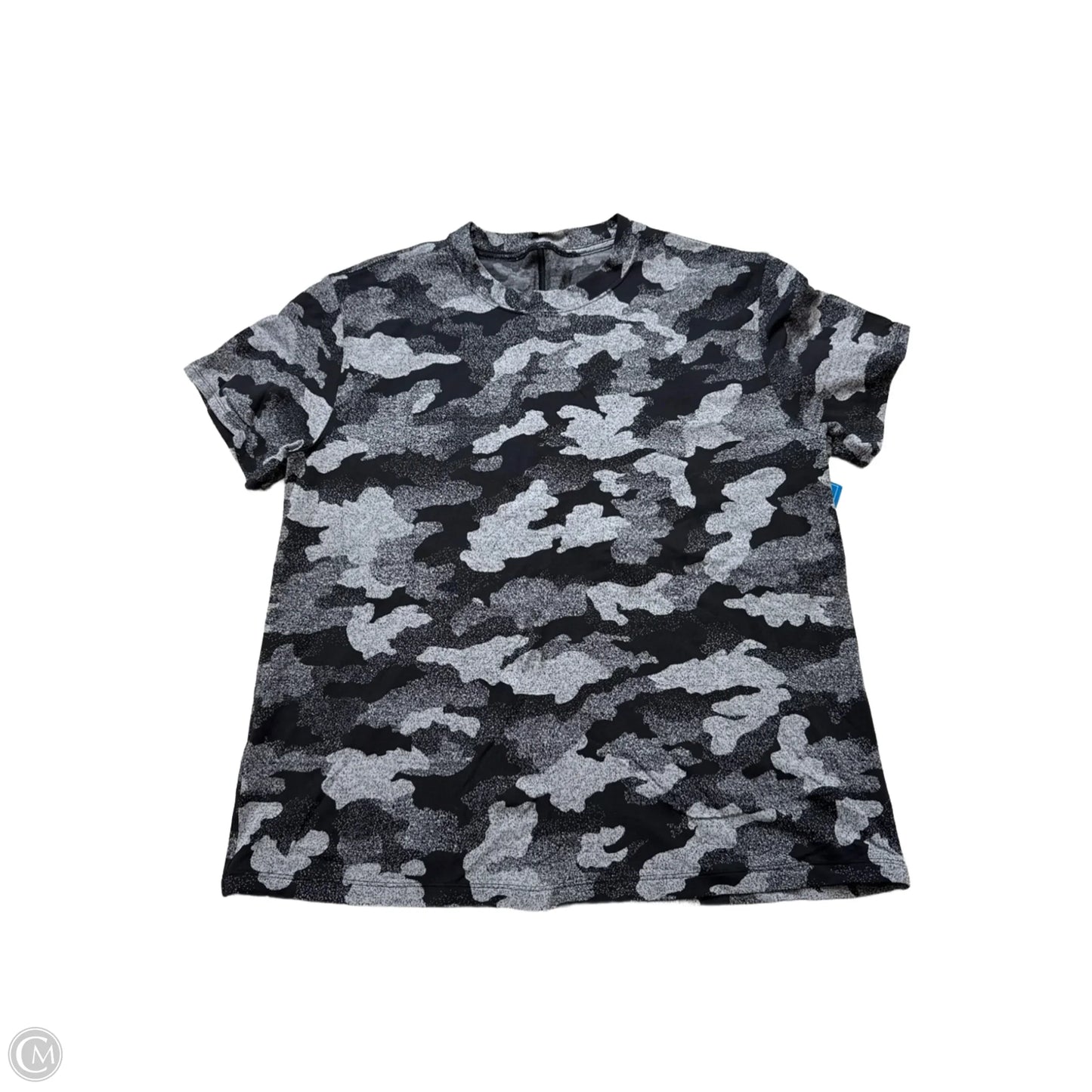 Athletic Top Short Sleeve By Lululemon In Camouflage Print, Size: M