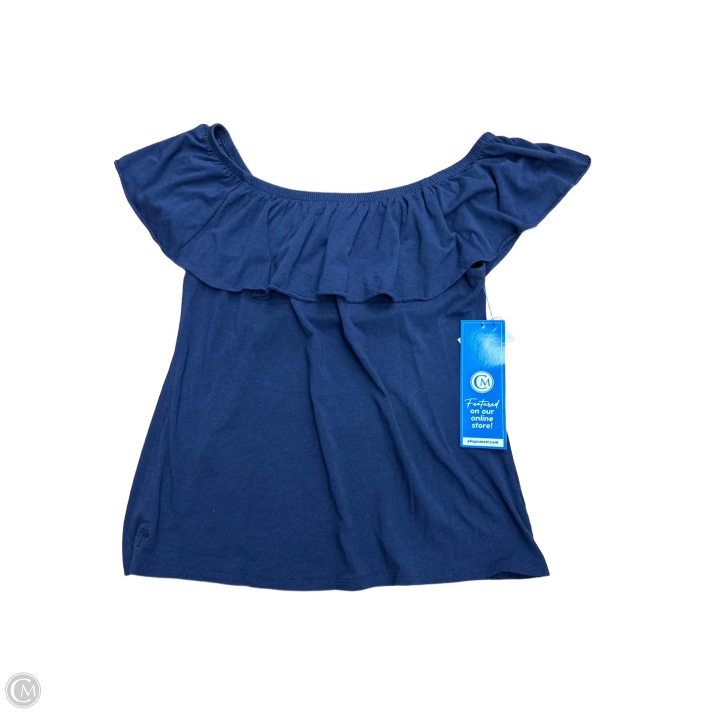 Top Short Sleeve Designer By Lilly Pulitzer In Navy, Size: S