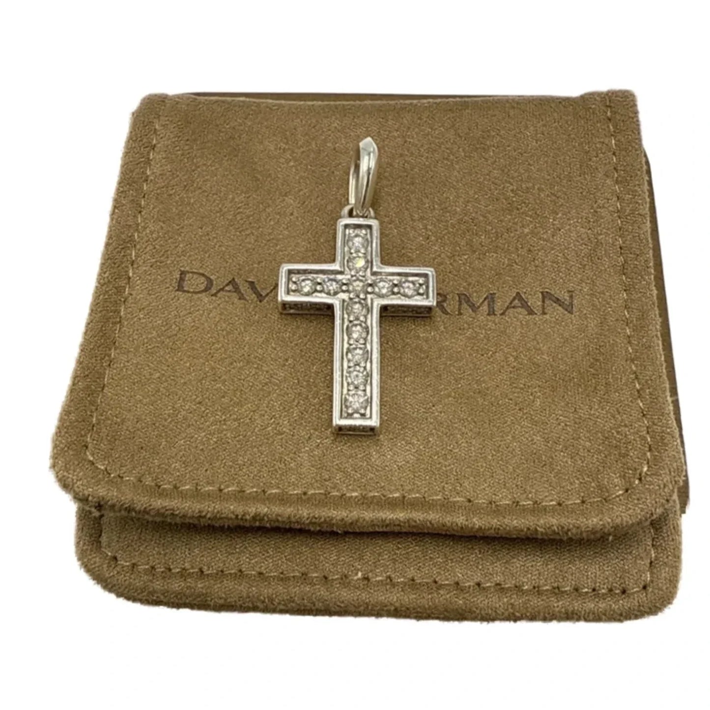 David Yurman Pave Diamond Cross Luxury Designer Pendant