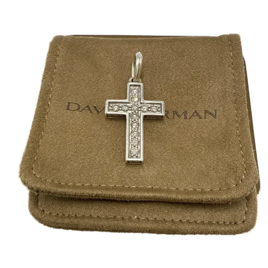 David Yurman Pave Diamond Cross Luxury Designer Pendant