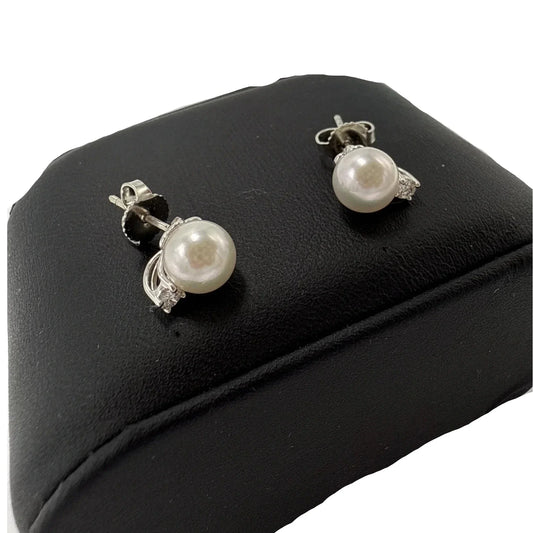 Tiffany & Company Signature Pearl & Diamond Luxury Earrings