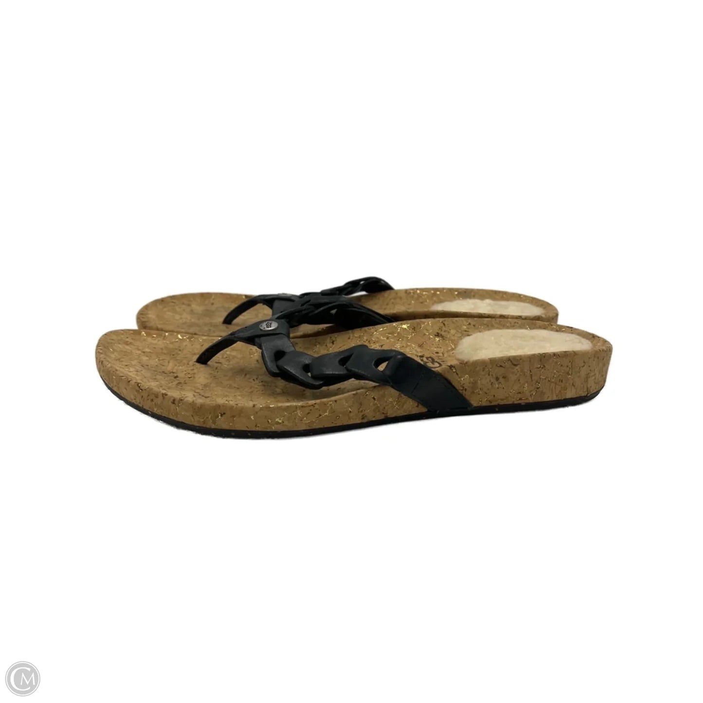 Sandals Designer By Ugg In Black, Size: 10