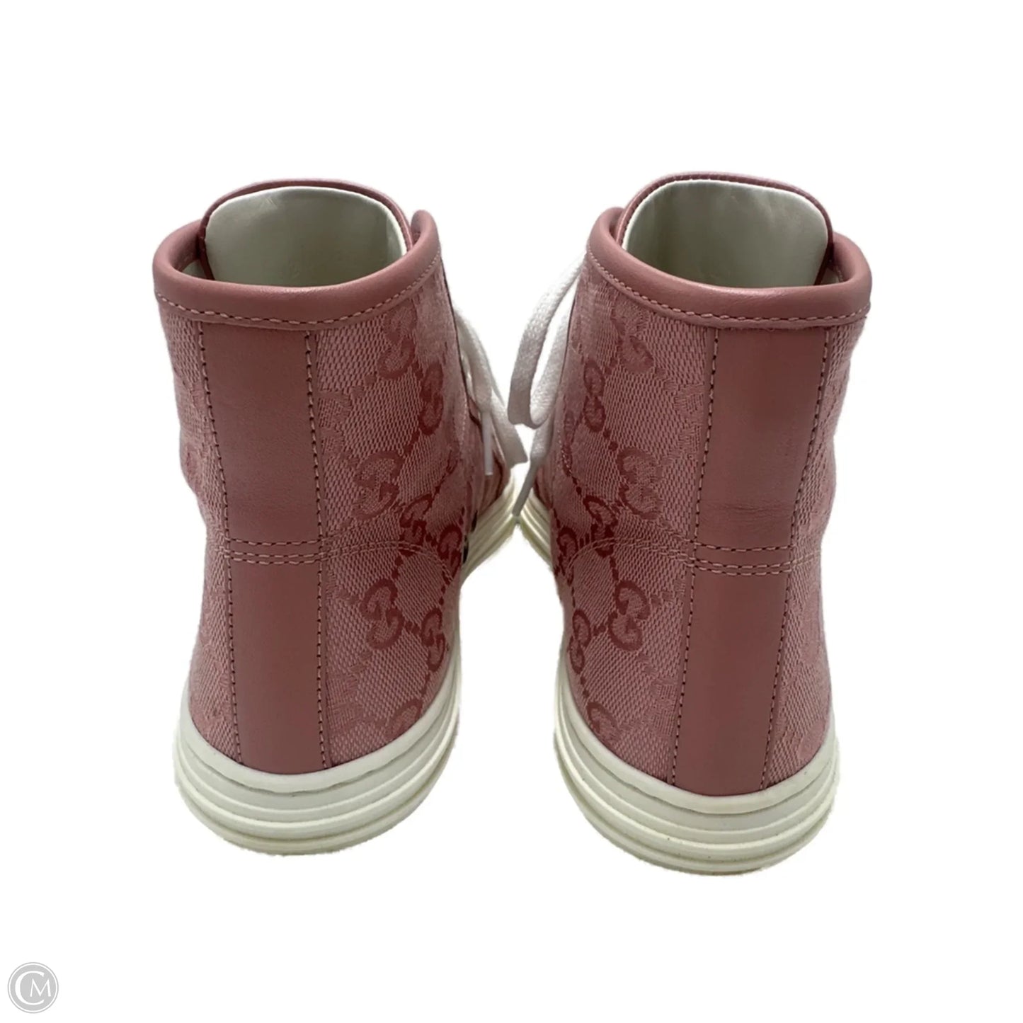 Gucci Miro Soft High Top Luxury Designer Sneaker In Pink, Size: 6