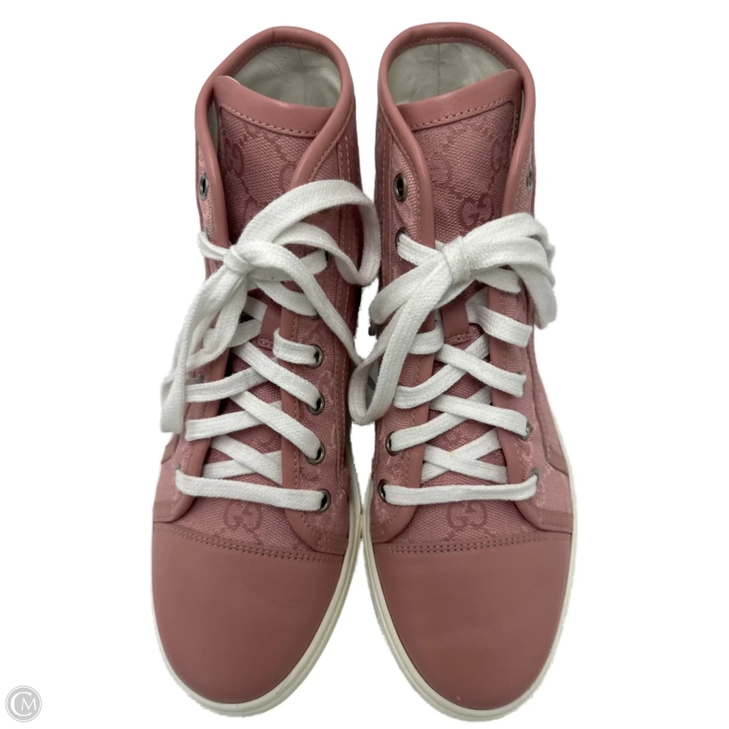 Gucci Miro Soft High Top Luxury Designer Sneaker In Pink, Size: 6
