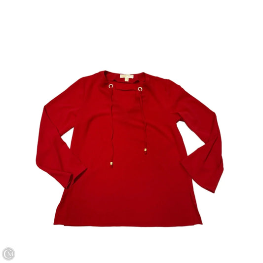 Top Long Sleeve Designer By Michael Kors In Red, Size: S