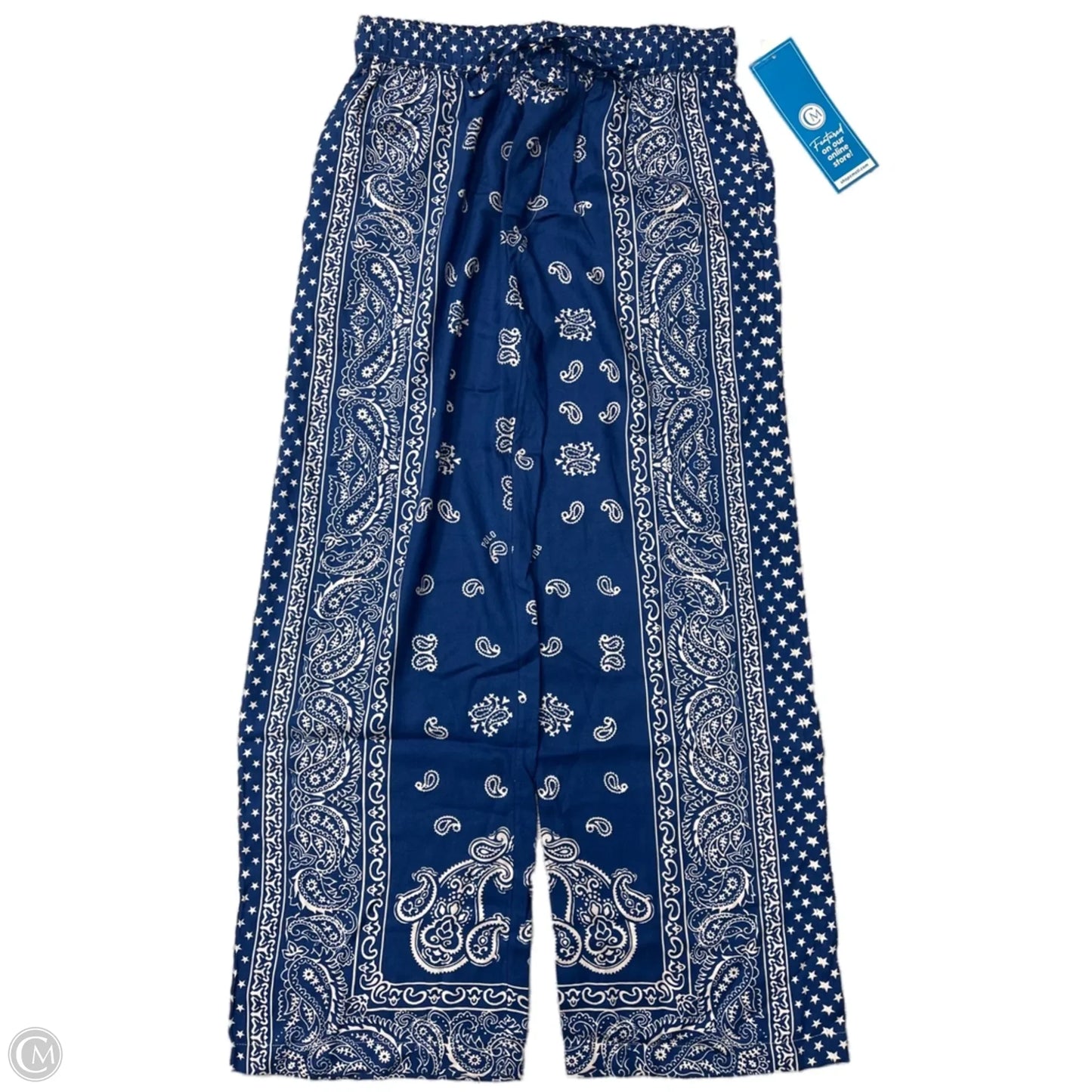 Pants Wide Leg By Polo Ralph Lauren In Blue, Size: Xs