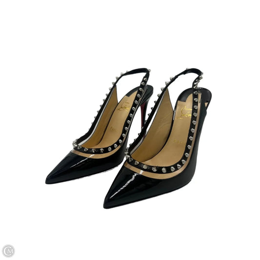 Christian Louboutin Brigadine Spike Luxury Slingback Designer Shoes, Size: 10.5 (40.5)