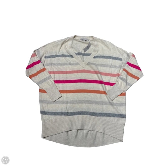 New! Sweater By Loft In Cream & Pink, Size: Xs