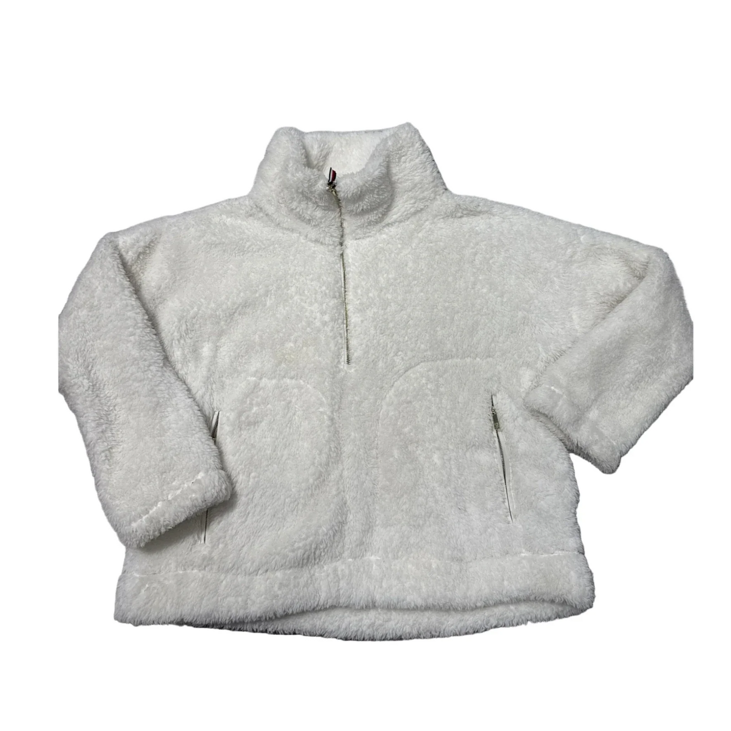 Jacket 1/2 Zip Sherpa By Tommy Hilfiger In White, Size: L
