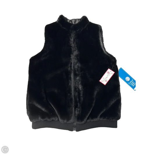 Vest Faux Fur & Sherpa By Joy Joy In Black, Size: M