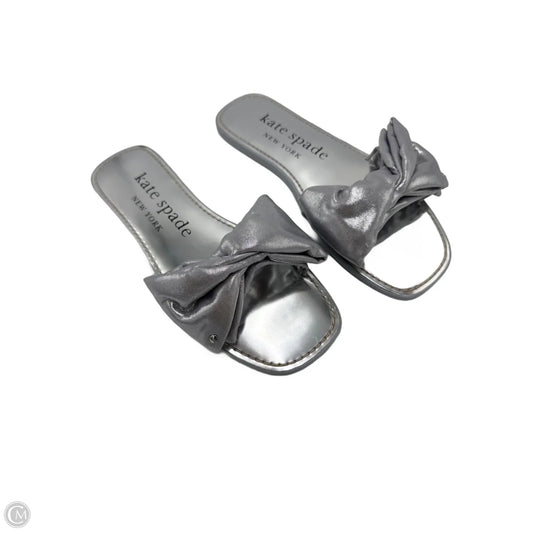 Sandals Designer By Kate Spade In Silver, Size: 6.5
