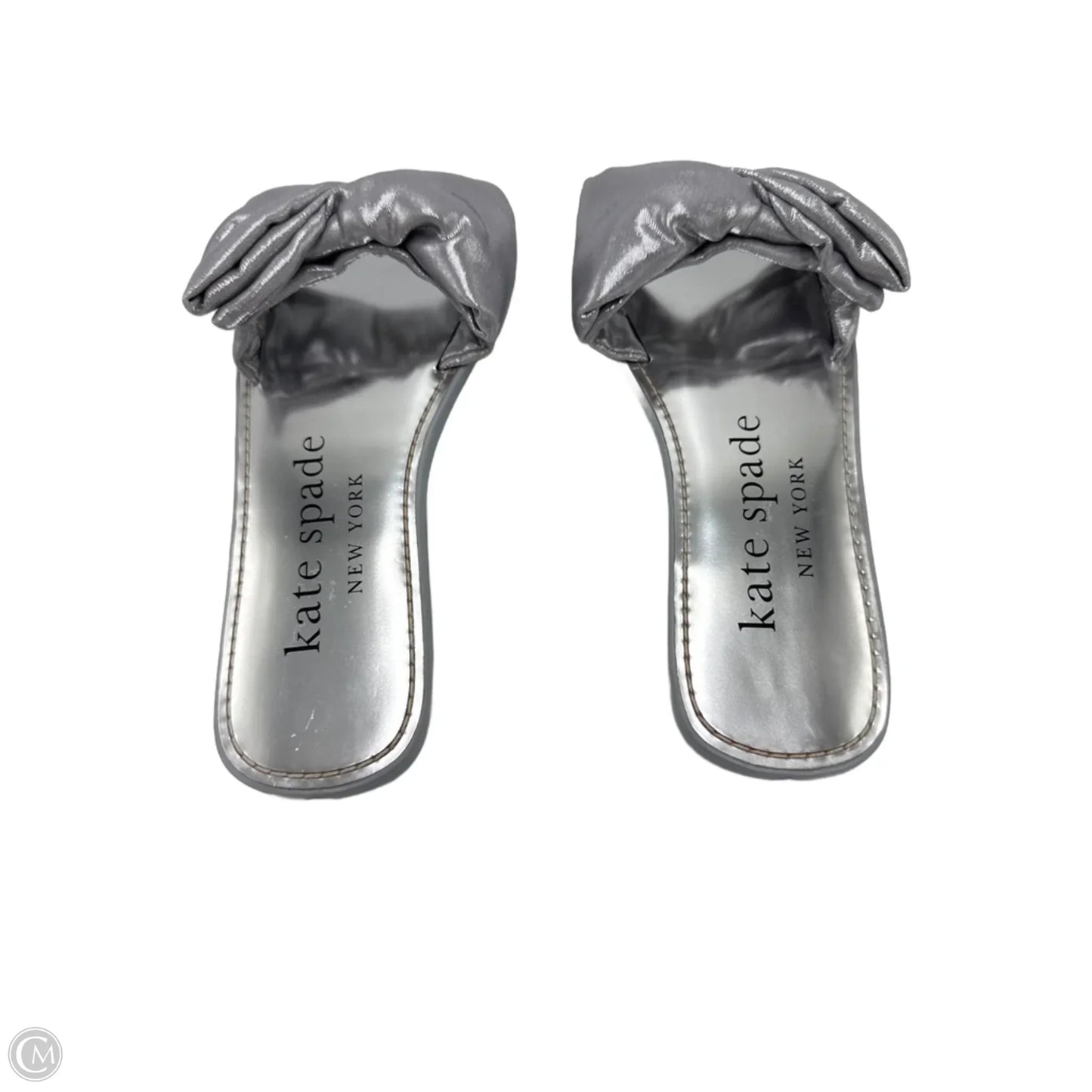 Sandals Designer By Kate Spade In Silver, Size: 6.5