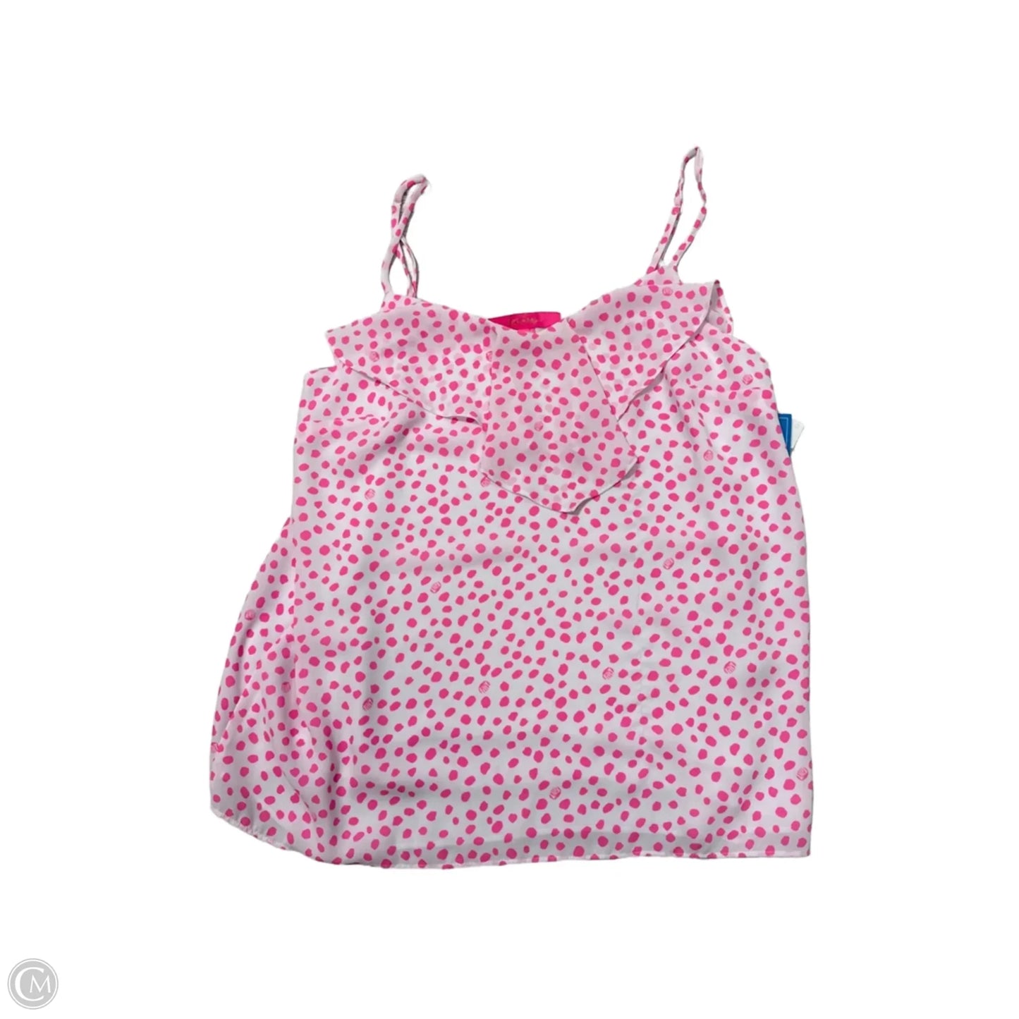 Top Sleeveless Designer By Lilly Pulitzer In Pink & White, Size: S