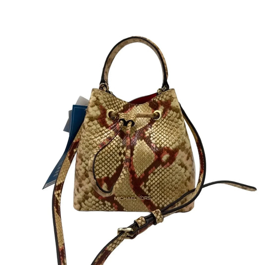 Crossbody Designer Handbag By Michael Kors Snakeskin Print