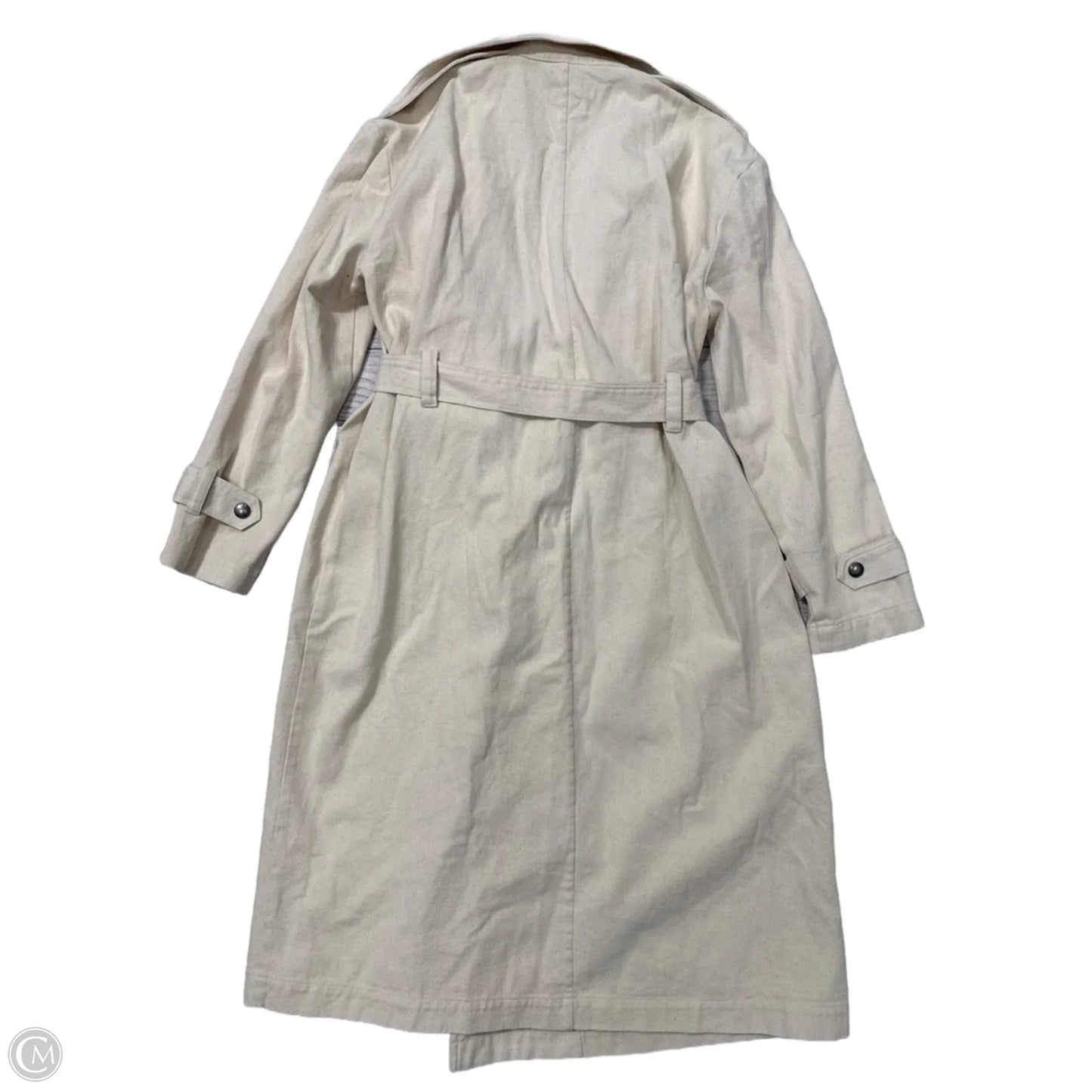 Coat Trench Coat By Steve Madden In Cream, Size: S