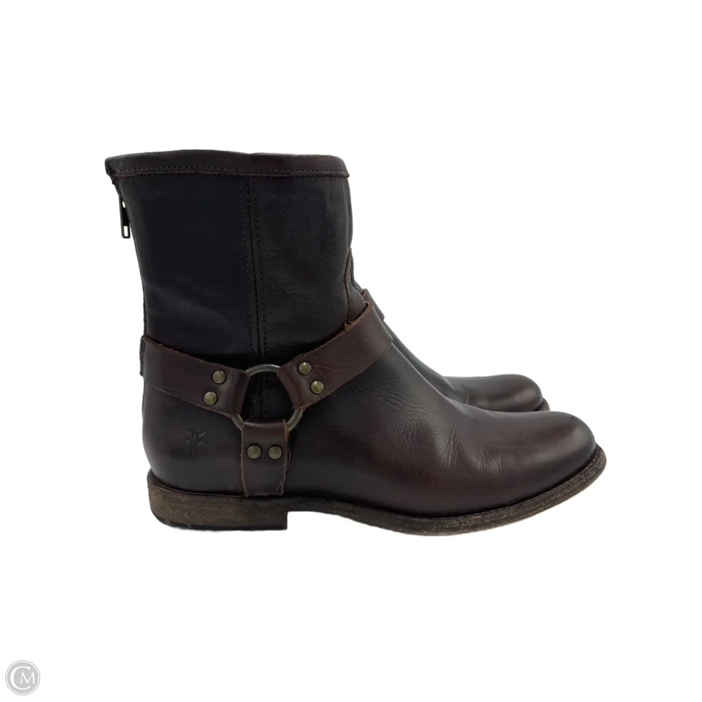 Boots Designer By Frye In Brown, Size: 9.5