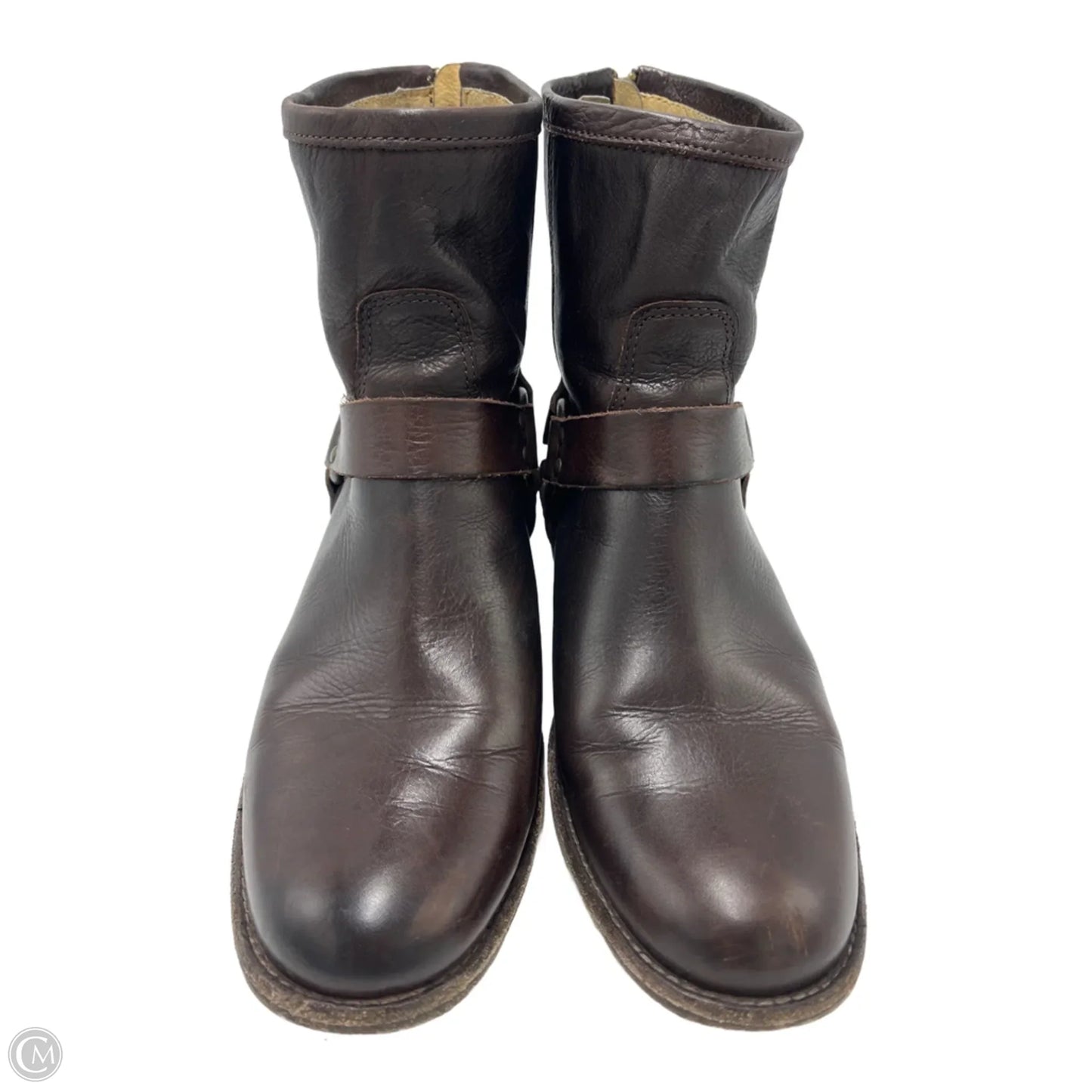 Boots Designer By Frye In Brown, Size: 9.5