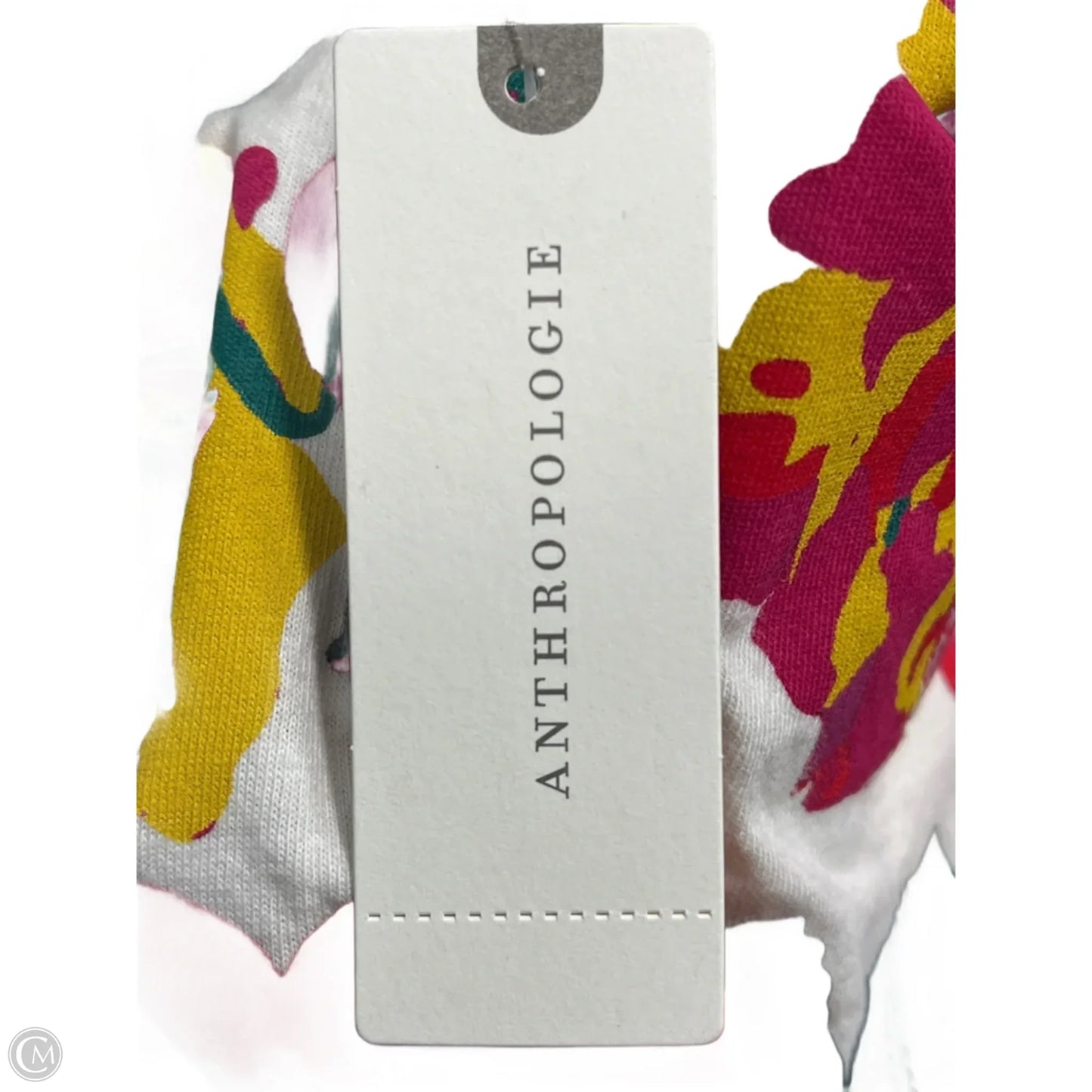 Top Short Sleeve By Anthropologie In Floral Print, Size: L