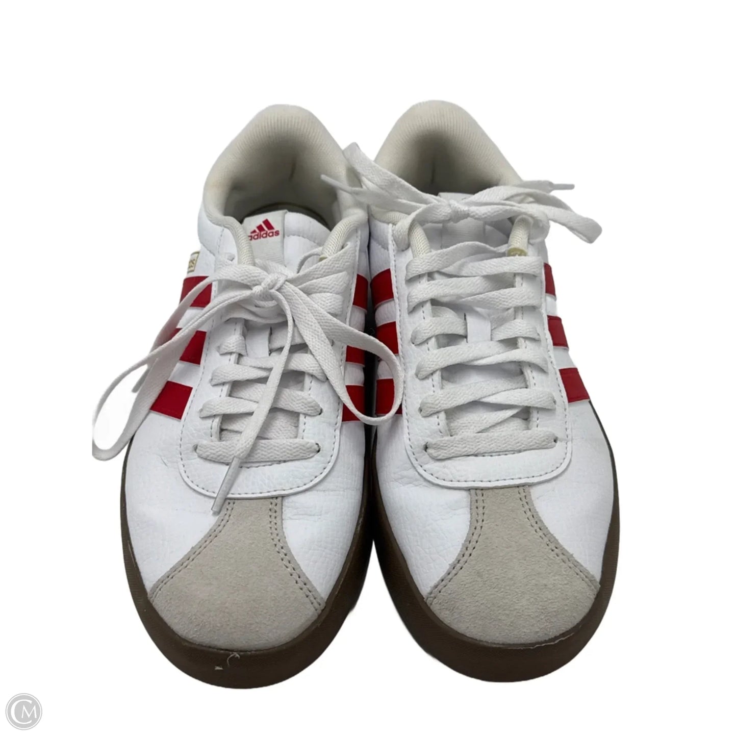 Shoes Flats By Adidas In Red & White, Size: 8.5