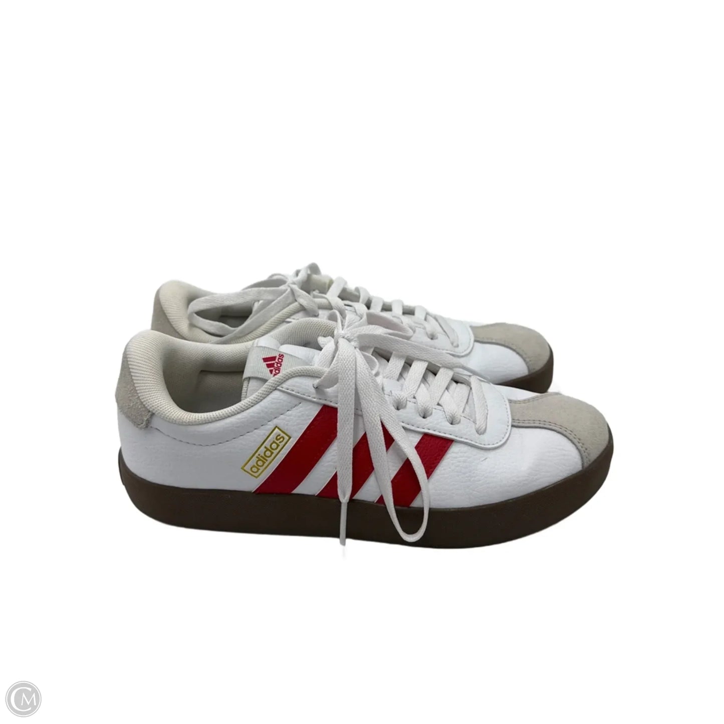 Shoes Flats By Adidas In Red & White, Size: 8.5