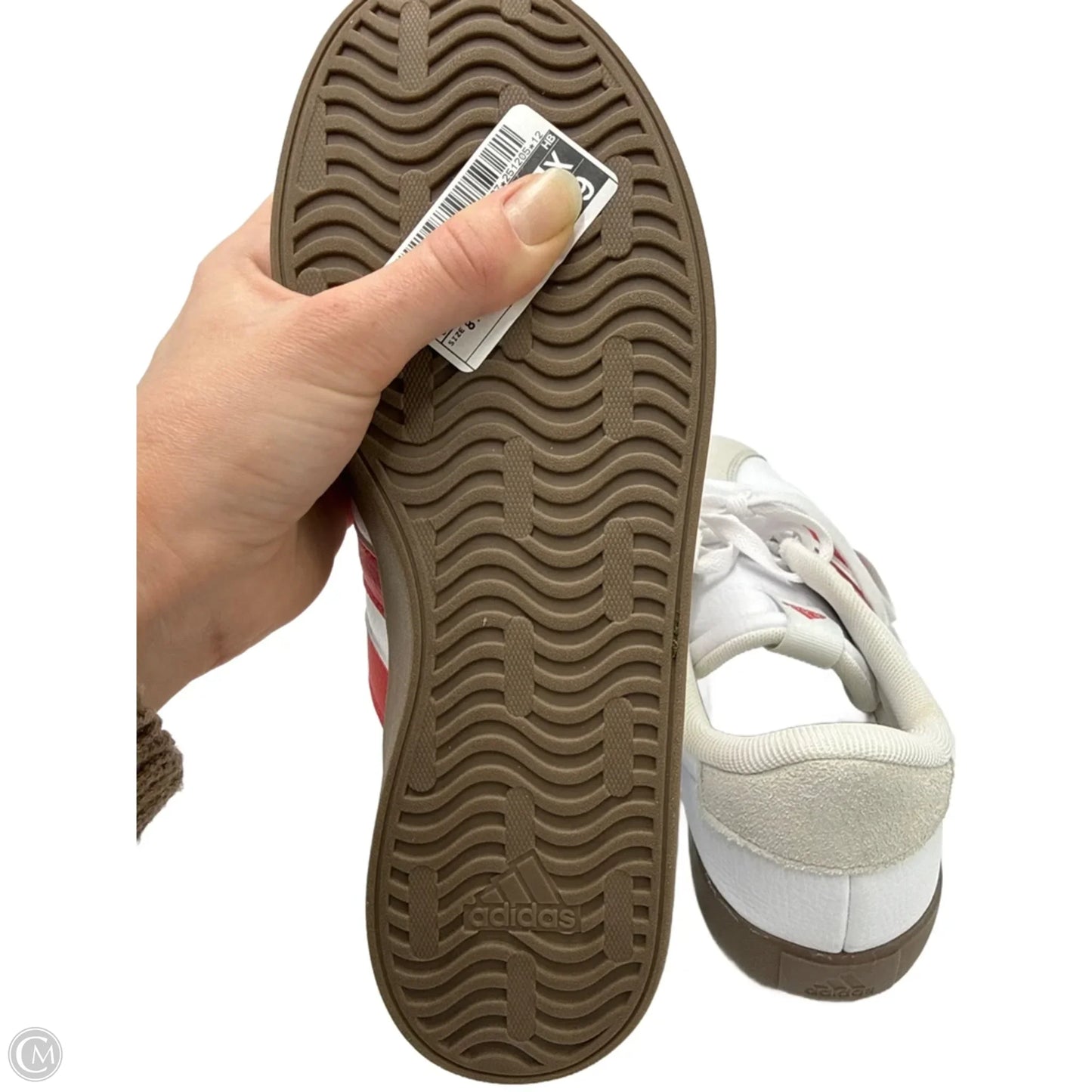 Shoes Flats By Adidas In Red & White, Size: 8.5