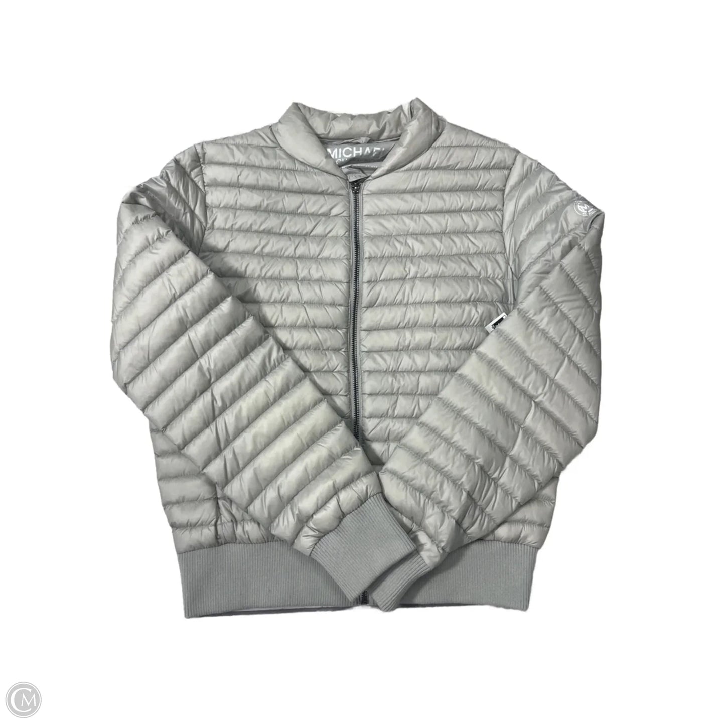 Coat Designer By Michael Kors In Grey, Size: M