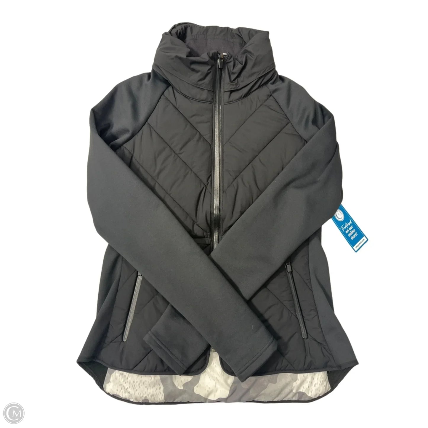 Athletic Designer Puffer Coat By Athleta In Black, Size: M