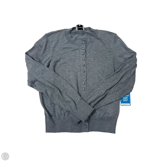 Sweater Cardigan By French Paris In Grey, Size: S