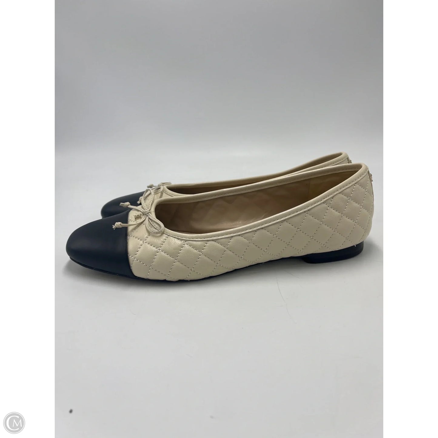 New! Sam Edelman Marilyn Leather Ballet Shoes In Black & Tan, Size: 8.5