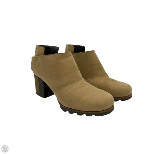 Boots Ankle Heels By Sorel In Tan, Size: 11