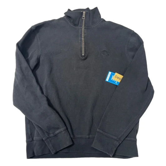 Sweater 1/4 Zip Luxury Designer By Burberry In Black, Size: Xl