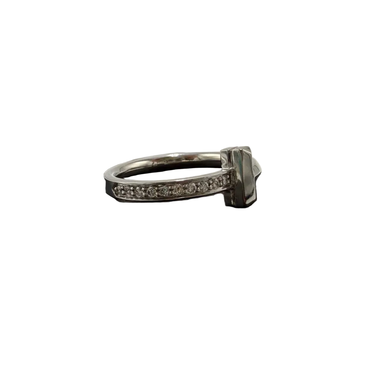 Tiffany And Company 18K T1 Luxury Ring With Diamonds, Size: 5.5