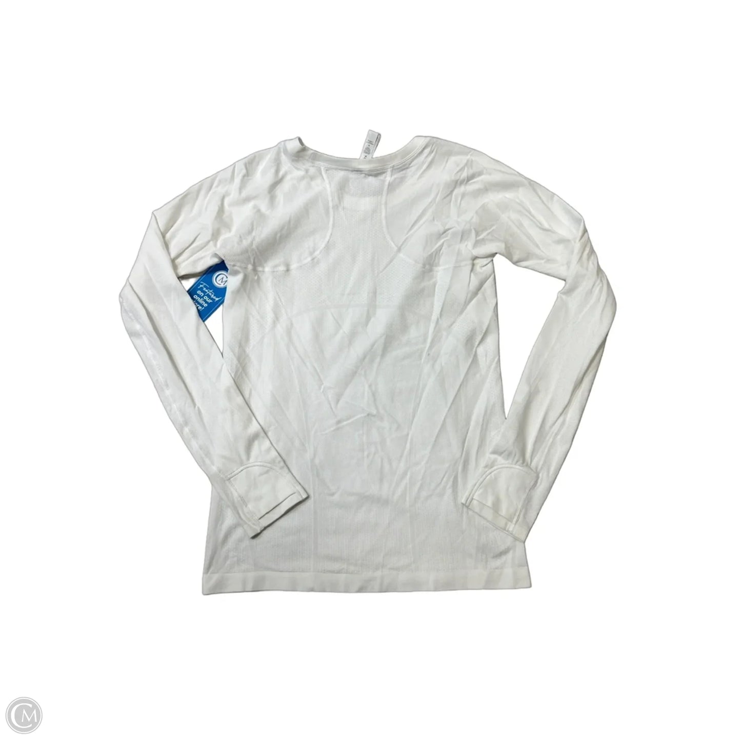 Athletic Top Long Sleeve Crewneck By Athleta In White, Size: M