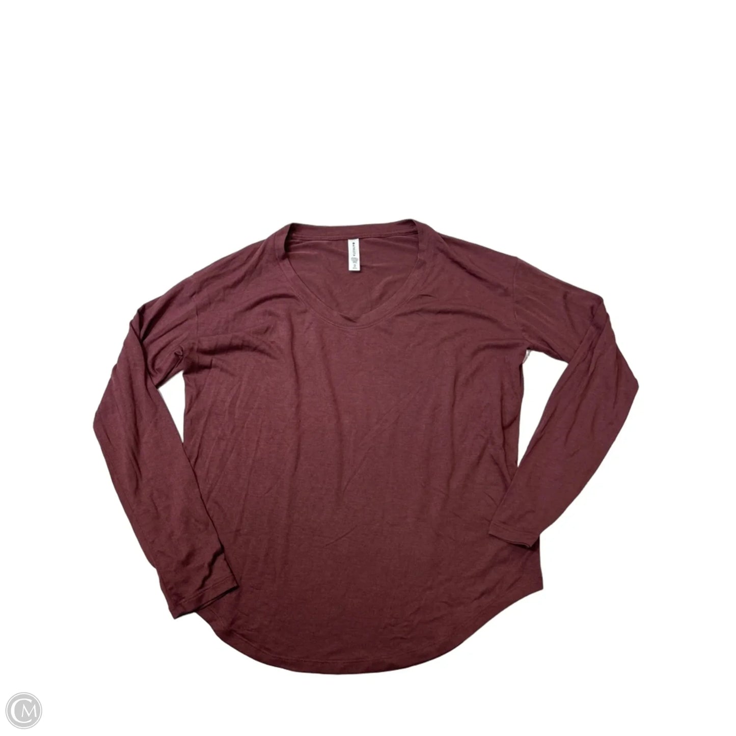 Athletic Top Long Sleeve Crewneck By Athleta In Maroon, Size: Xs