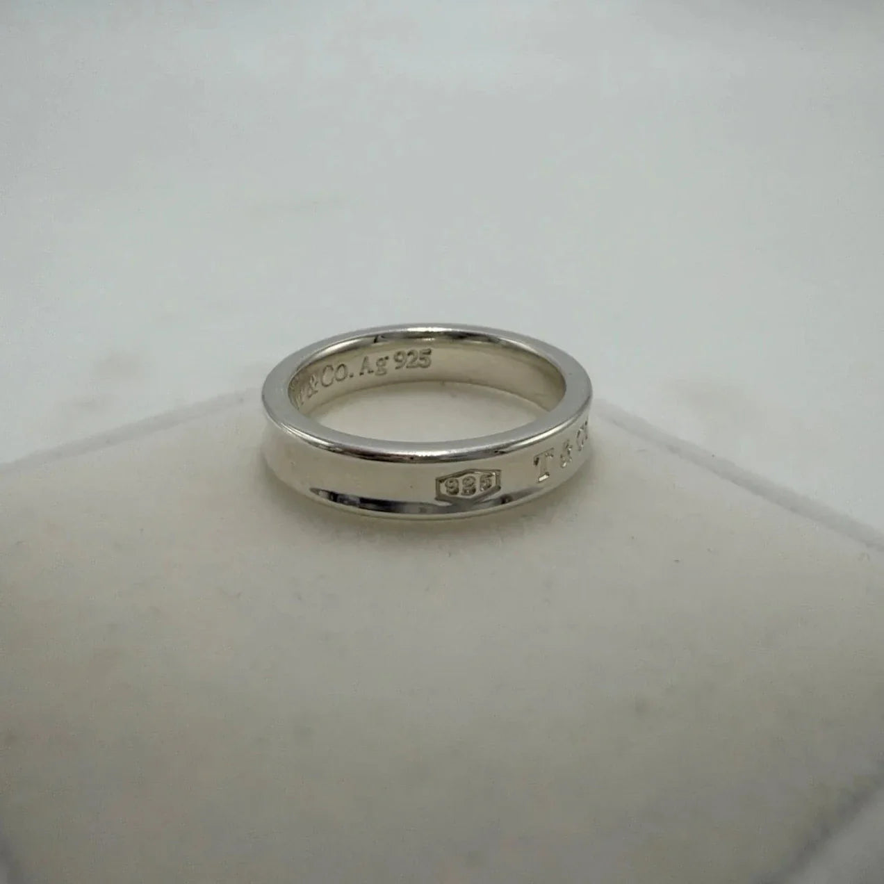 Tiffany & Company 1837 Narrow 925 Silver Ring, Size: 5.5