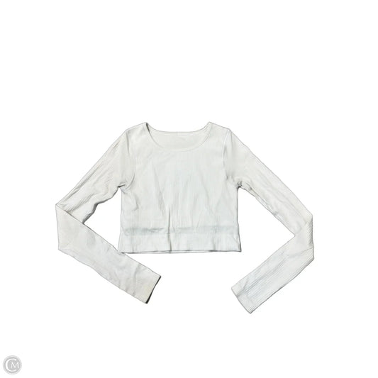 Athletic Top Long Sleeve Crewneck By Lululemon In White, Size: S
