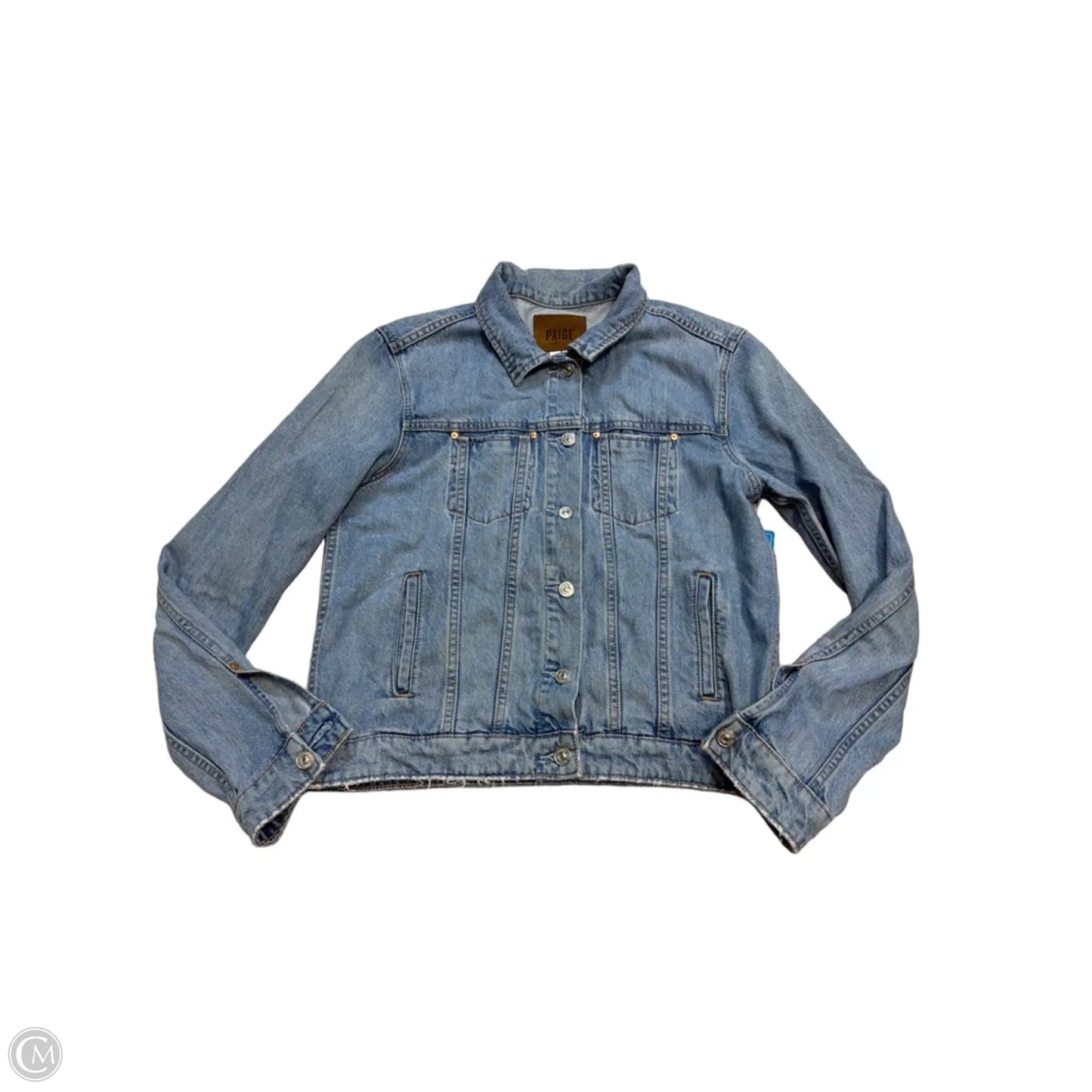 Jacket Denim By Paige In Blue Denim, Size: L