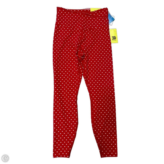 New! Athletic Leggings By All In Motion In Red & White, Size: M