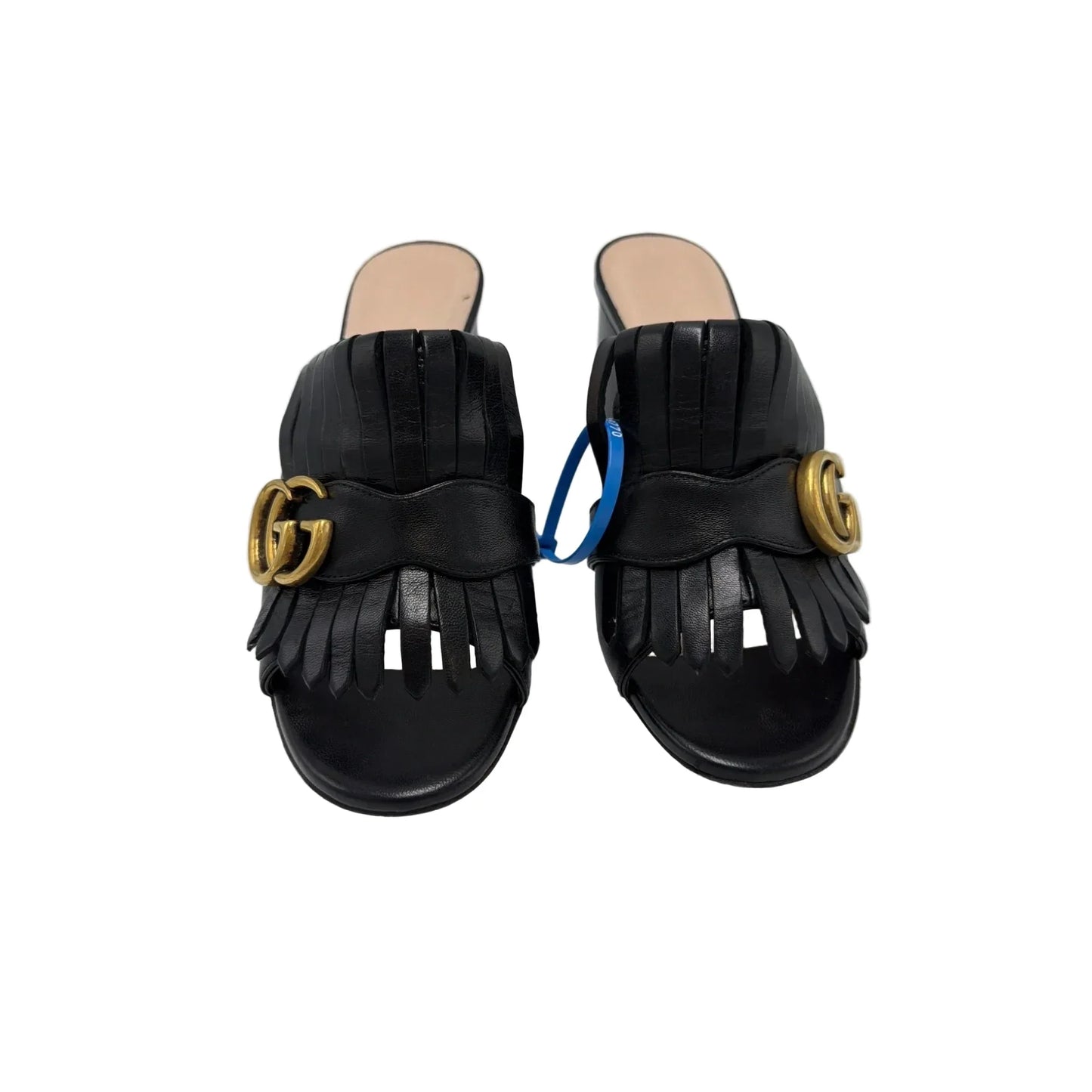 Gucci Marmont GG Fringe Block Luxury Shoes, Size: 5.5 (35.5)