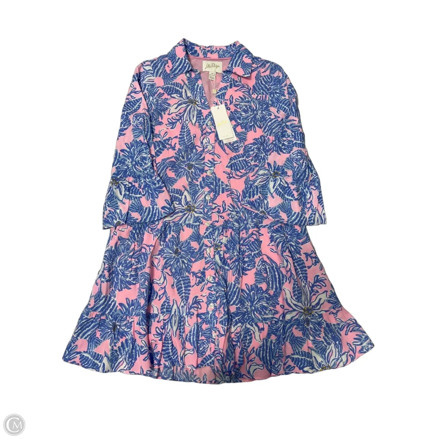 New! Dress Designer By Lilly Pulitzer In Blue & Pink, Size: Xs