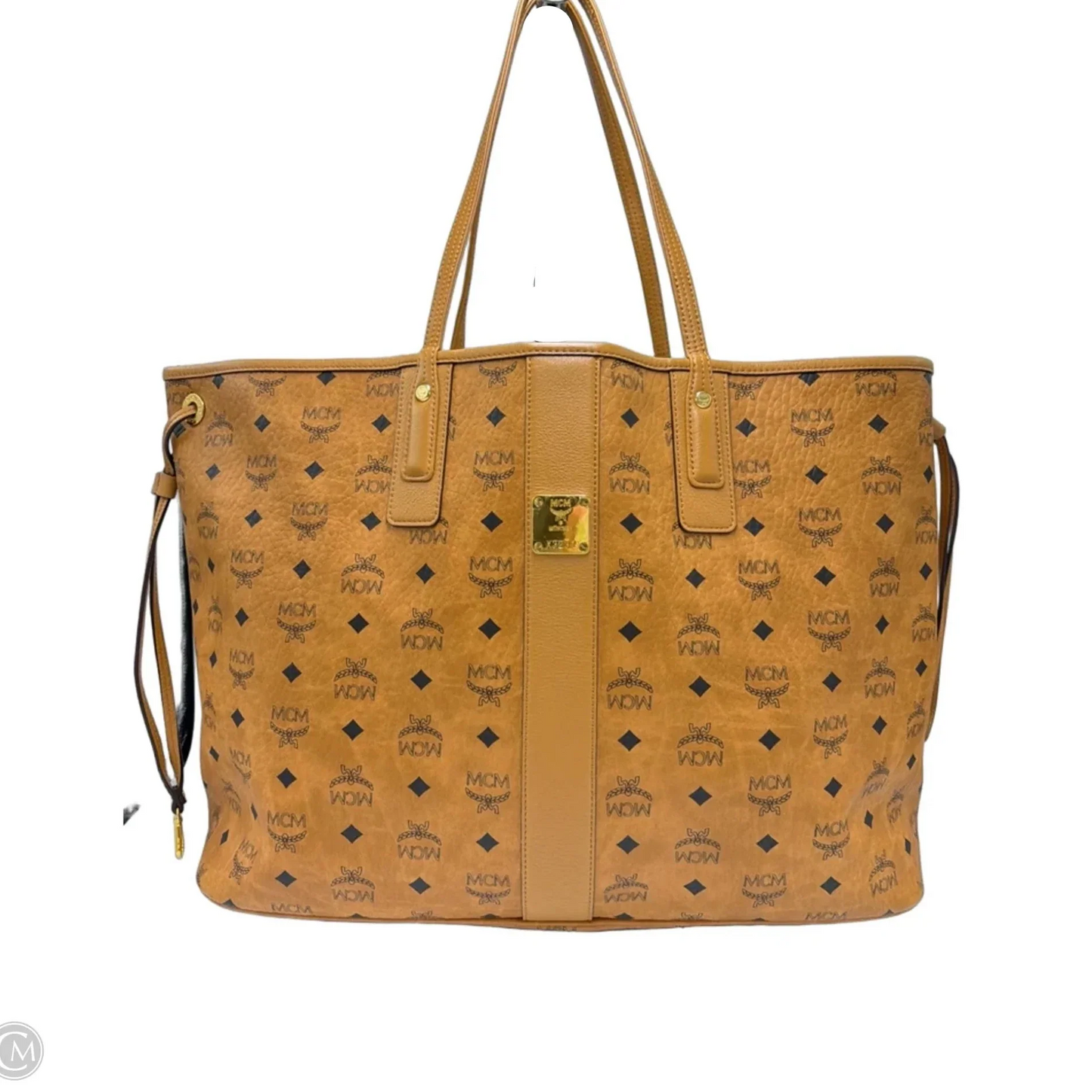 MCM Visetos Liz Reversible Shopper Tote + Pouchette Luxury Handbag