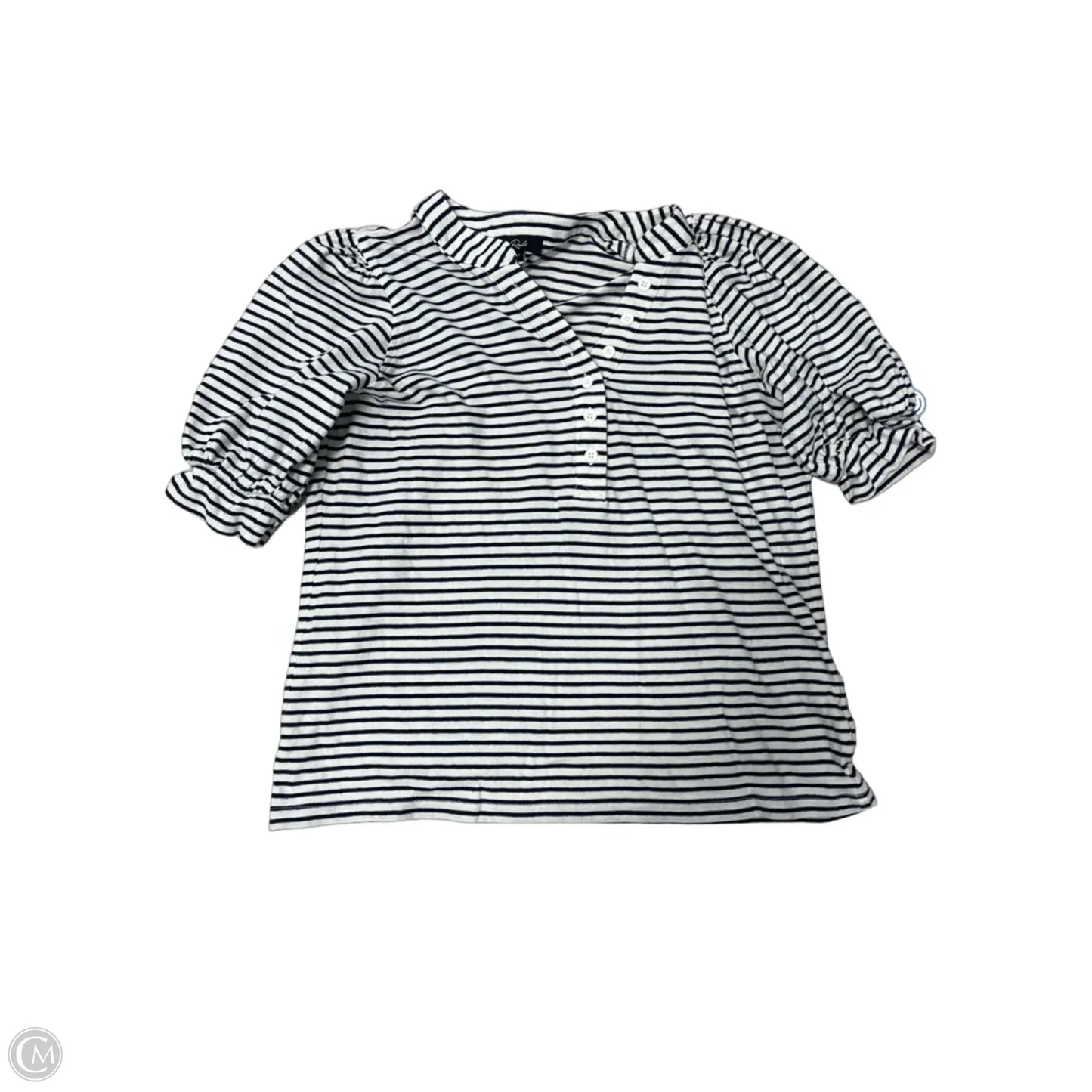 Top Short Sleeve By Rails In Striped Pattern, Size: M