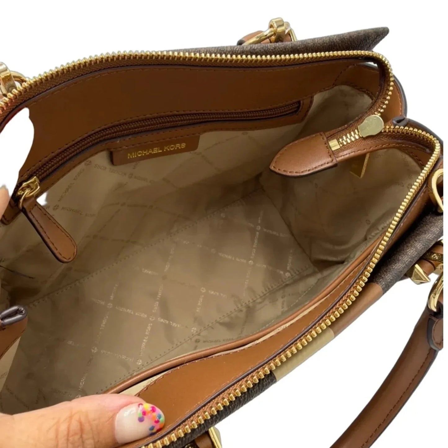 Michael Kors Marilyn Medium Logo Designer Satchel Handbag