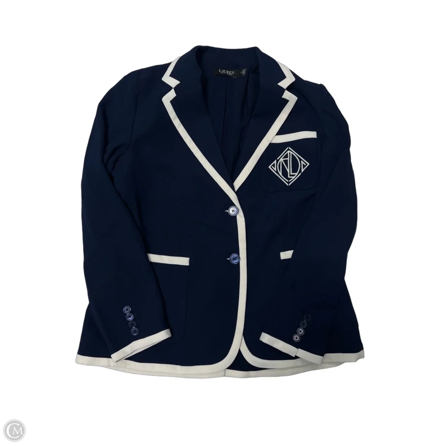 Blazer By Lauren By Ralph Lauren In Navy, Size: L