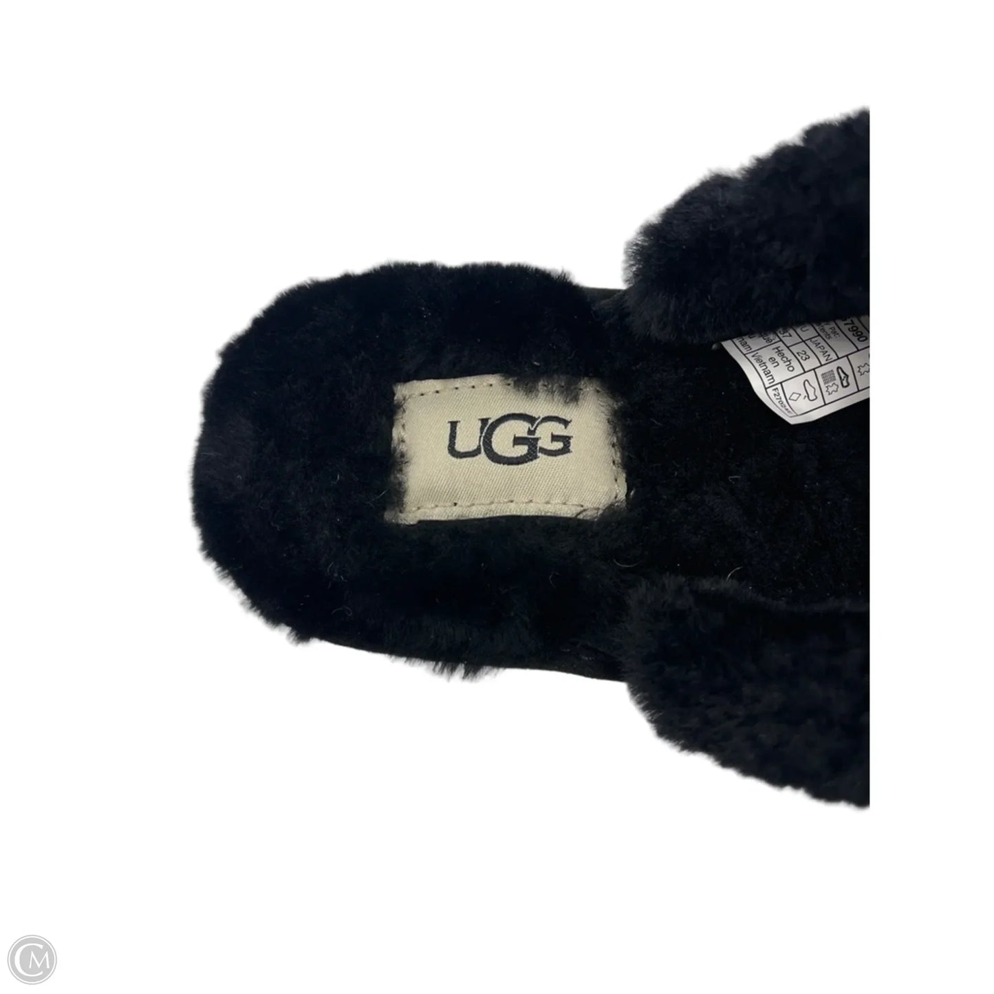 Slippers Designer By UGG In Black, Size: 6